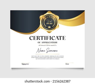 Certificado moderno y creativo para su negocio