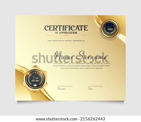 Modern and creative  certificate for  your business