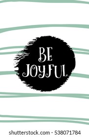 Modern creative Christmas card in black, white and color. Vector.