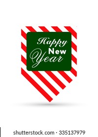Modern creative Christmas poster or postcard with greetings in traditional colors.