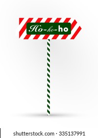 Modern creative Christmas poster or postcard with greetings in traditional colors.