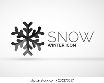 Modern Creative Christmas Snowflake Company Logo Design, Frost Icon