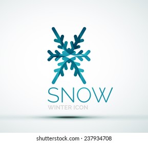 Modern Creative Christmas snowflake company logo design, frost icon