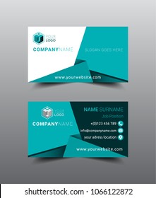 Modern creative and clean business card template design. Flat style vector illustration artwork rectangle size.