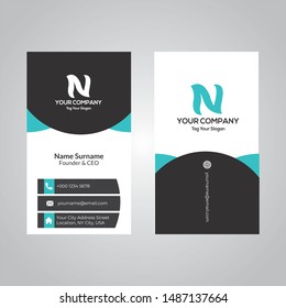 Modern Creative and Clean Business Card Design Print Templates. Flat Style Vector Illustration