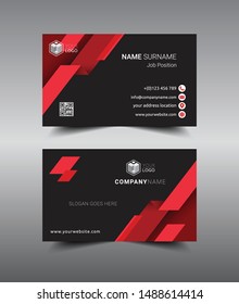 Modern creative and clean business card template design. Flat style vector illustration artwork rectangle size.