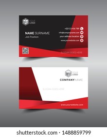 Modern creative and clean business card template design. Flat style vector illustration artwork rectangle size.