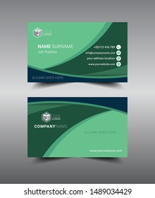 Modern creative and clean business card template design. Flat style vector illustration artwork rectangle size.