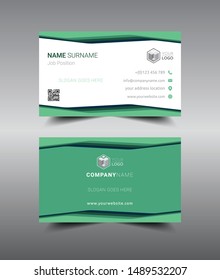 Modern creative and clean business card template design. Flat style vector illustration artwork rectangle size.