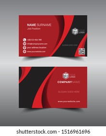 Modern creative and clean business card template design. Flat style vector illustration artwork rectangle size.