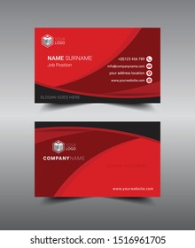 Modern creative and clean business card template design. Flat style vector illustration artwork rectangle size.