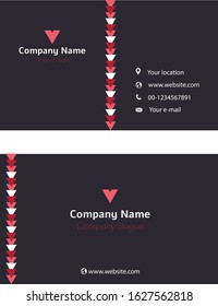 Modern creative and clean business card template, flat design with logo and place for your own text.Flat Design, Vector Illustration.

