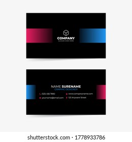 Modern creative and clean business card template. Simple beautiful creative business card design vector illustration. Minimal corporate business card vector.