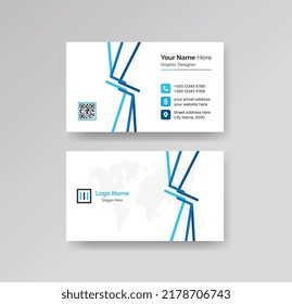 Moderno Vector de plantillas de diseño de tarjetas de visita creativas y limpias