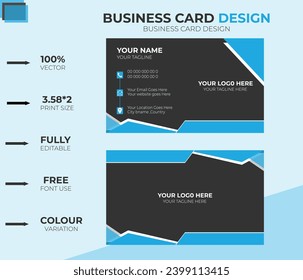  Modern Creative and Clean Business Card Template,Business card vector background.