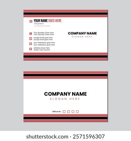 Modern Creative and Clean Business Card Design Template Vector