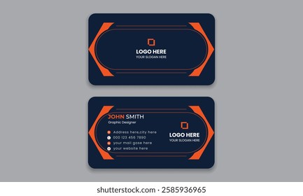 Modern Creative And Clean Business Card Design Template.