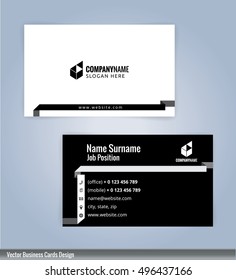 Modern creative and clean business card Design template. Black and white template