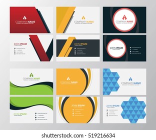 Modern Creative and Clean Business Card Design Print Templates. Flat Style Vector Illustration