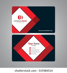 Modern Creative and Clean Business Card Design Print Templates. Flat Style Vector Illustration