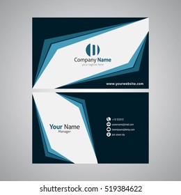 Modern Creative and Clean Business Card Design Print Templates. Flat Style Vector Illustration
