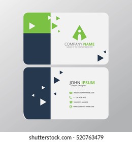 Modern Creative and Clean Business Card Design Print Templates. Flat Style Vector Illustration