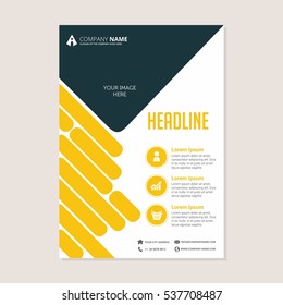 Modern Creative and Clean Business Flyer Design Print Templates. Flat Style Vector Illustration