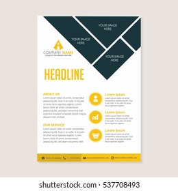 Modern Creative and Clean Business Flyer Design Print Templates. Flat Style Vector Illustration