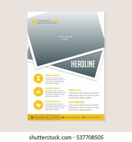 Modern Creative and Clean Business Flyer Design Print Templates. Flat Style Vector Illustration