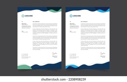 Modern Creative and Clean business letterhead bundle of your corporate design project. Ready to print with vector and illustration.
