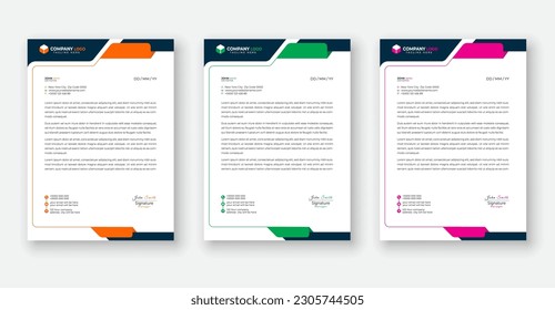 Modern creative clean business letterhead design
template corporate letterhead vector illustration.