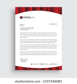 Modern creative clean business letterhead design
template corporate letterhead vector illustration.