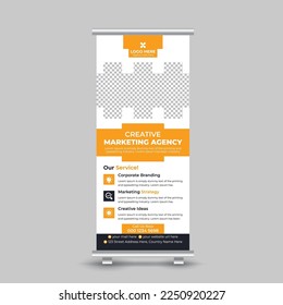 Modern creative clean business roll up banner design template