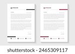 Modern Creative, Clean business style letterhead bundle of your corporate project design. Set to print. modern business letterhead in abstract design. Elegant template in minimalist. Print Ready A4