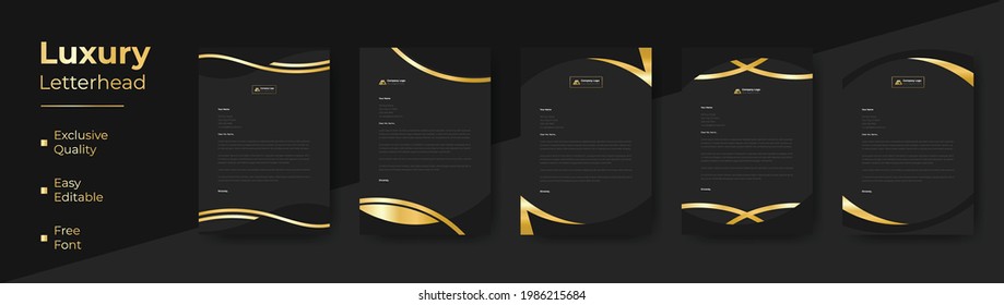Modern Creative And Clean business style Luxury letterhead bundle corporate project design. set to print with vector And illustration. corporate letterhead bundle. corporate letterhead set.