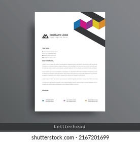 Modern Creative and Clean business style letterhead bundle of your corporate project design. set to print with vector  illustration. corporate letterhead bundle.