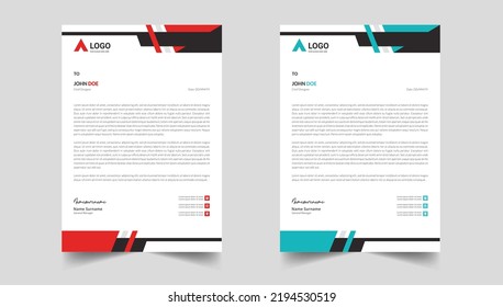 Modern Creative And Clean business style letterhead bundle of your corporate project design