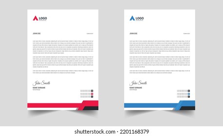 Modern Creative  Clean business style letterhead bundle of your corporate project design.