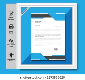 Modern Creative and Clean business style letterhead bundle of your corporate project design.set to print with vector and illustration. corporate letterhead design.

