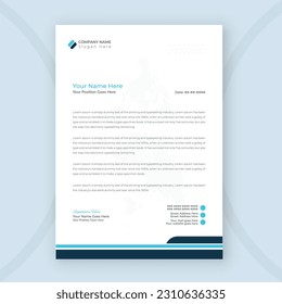 Modern Creative and Clean business style letterhead template of your company
