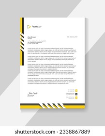 Modern Creative  Clean business style corporate letterhead template design.