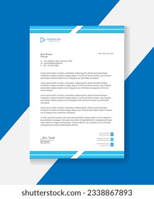 Modern Creative  Clean business style corporate letterhead template design.