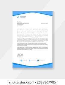 Modern Creative  Clean business style corporate letterhead template design.