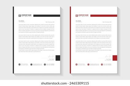 Modern Creative, Clean business style letterhead bundle of your corporate project design. Set to print. modern business letterhead in abstract design. Elegant template in minimalist. Print Ready A4