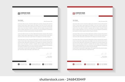 Modern Creative Clean business style letterhead bundle of your corporate design. Set to print. modern business letterhead in abstract design. Elegant template design in minimalist, print ready A4