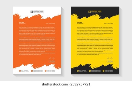 Modern Creative, Clean business style letterhead bundle of your corporate project design. Set to print. modern business letterhead in abstract design. Elegant template design in minimalist. Print A4