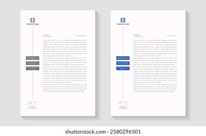 Modern Creative Clean business style letterhead bundle of your corporate project design. Set to print. modern business letterhead in abstract design. Elegant template design in minimalist