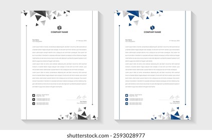 Modern Creative Clean business style letterhead bundle of your corporate design. Set to print. modern business letterhead in abstract design. Elegant template design in minimalist style.