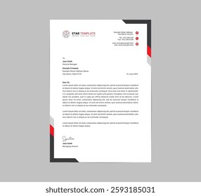 Modern Creative and Clean business style letterhead of your corporate project design. Stationery, Letterhead, Letter head, Vector illustration