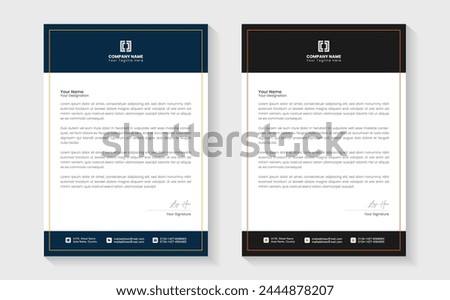 Modern Creative Clean business style letterhead bundle of your corporate project design. Set to print. modern business letterhead in abstract design. Elegant template design in minimalist.